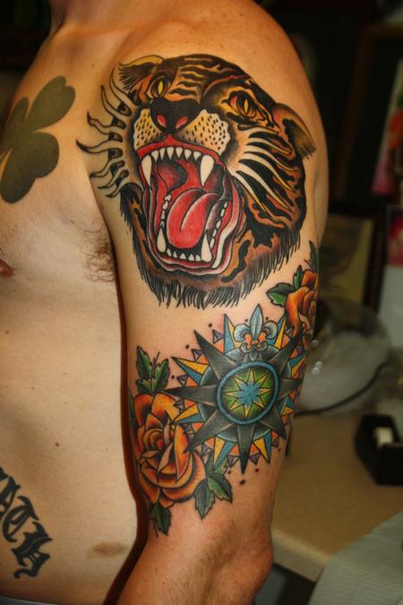 Tattoos - In Progress traditional Sleeve - 66659